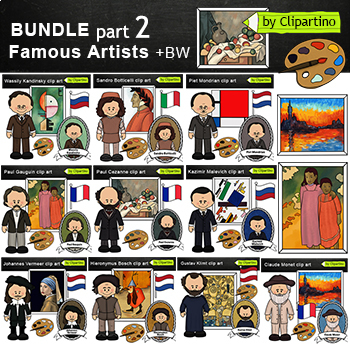 Preview of Great Artists Clip art-Famous Artists Clip Art BUNDLE part2