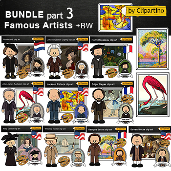 Preview of Great Artists Clip art-Famous Artists Clip Art BUNDLE part3