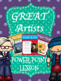 Great Artists Power Point Lesson | Distance Learning
