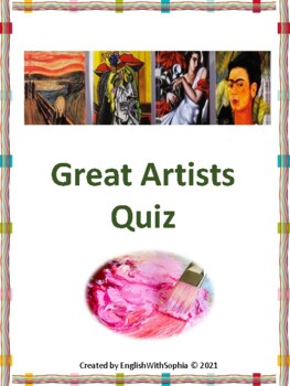 Preview of Great Artists Quiz