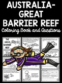 Great Barrier Reef Coloring Book and Questions; Australia;