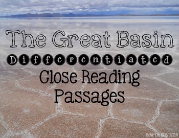 Preview of Great Basin {Differentiated Close Reading Passages & Questions}