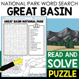 Great Basin National Park Word Search Puzzle National Park