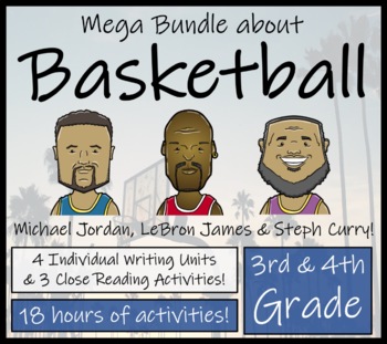 Preview of Basketball Stars Reading & Writing Mega Bundle | 3rd Grade & 4th Grade