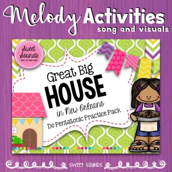 Preview of Great Big House Melody Practice Activities and Flashcards - Do Pentatonic Scale