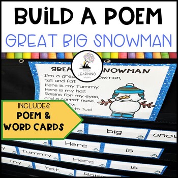 Preview of Build a Poem ~ Great Big Snowman - Pocket Chart Poetry Center