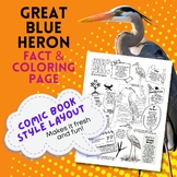 Great Blue Heron - Facts & Coloring