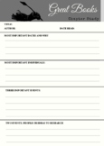 Great Books Chapter Study Worksheet for Classical Homeschooling