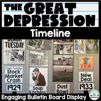 Preview of Great Depression Timeline - Bulletin Board Visual Display SS5H3