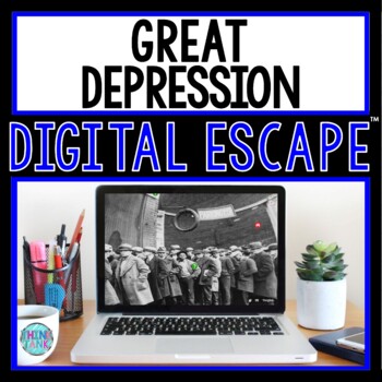 Preview of Great Depression DIGITAL ESCAPE ROOM for Google Drive® | Distance Learning