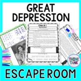 Great Depression ESCAPE ROOM: Dust Bowl, Roaring Twenties,
