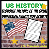 Great Depression Economic Factors Annotation Activity W/ W