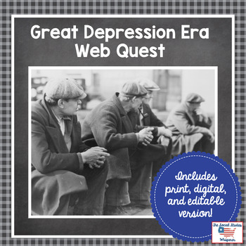 Preview of Great Depression Era Webquest