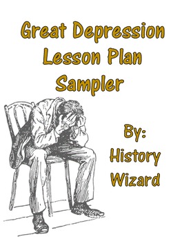 Preview of Great Depression Lesson Plan Sampler (Webquests/Distance Learning) Bundle