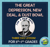 Great Depression, New Deal, & Dust Bowl Lesson Plans | 3 D