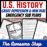 Great Depression & New Deal Emergency Sub Plans Review Packet