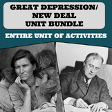 Great Depression/New Deal Full Unit/Curriculum Bundle!