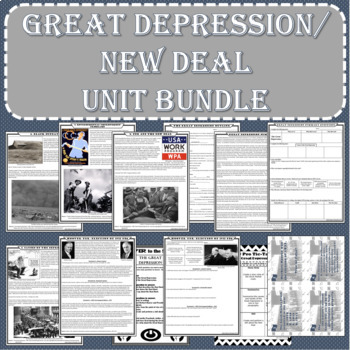 Preview of Great Depression - New Deal UNIT BUNDLE (Print and Digital Formats)