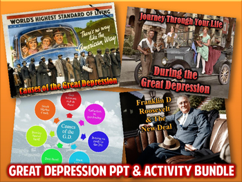 Preview of Great Depression PowerPoint & Activity Bundle