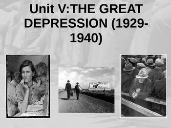 Preview of Great Depression PowerPoint and Guided Notes