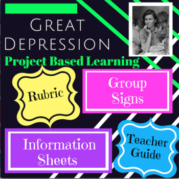 Preview of "Teach the Great Depression" Project Based Learning