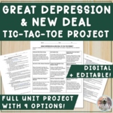 Great Depression, Roosevelt, & New Deal Unit Project: 9 Ti