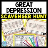 Great Depression Scavenger Hunt Reading Comprehension Activity