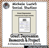 Great Depression Task Rotation Assessments Homework Assignments
