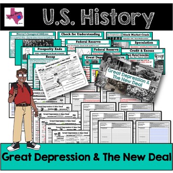 Preview of U.S. History EOC - Great Depression & The New Deal Notes