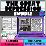 Great Depression Unit Bundle: Lessons, Activities, Timelin
