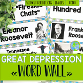 Great Depression Word Wall without definitions