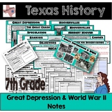 Texas History - Great Depression & World War II Notes