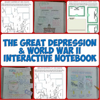 Preview of Great Depression & World War 2 Interactive Notebook Bundle