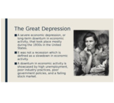 Great Depression in 4 Days Power Point w/ Cornell Notes an