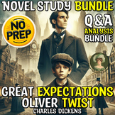 Great Expectations & Oliver Twist Q&A Analysis Sub Plan fo
