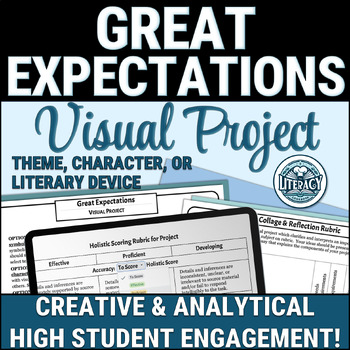 Preview of Great Expectations - Visual Theme, Character, or Literary Device Collage Project