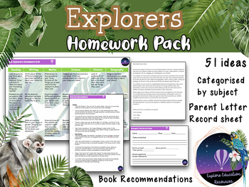 Preview of Great Explorers Homework Pack - 51 Tasks