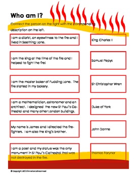 Preview of Great Fire of London (worksheets and lapbook)
