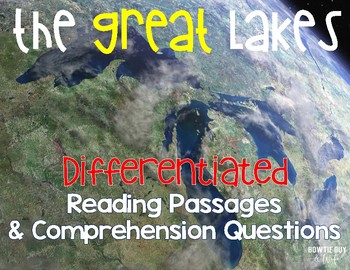 Preview of Great Lakes {Differentiated Close Reading Passages & Questions}