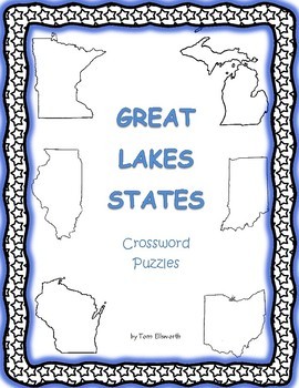 Great Lakes States Crossword Puzzles by Tom Ellsworth TPT