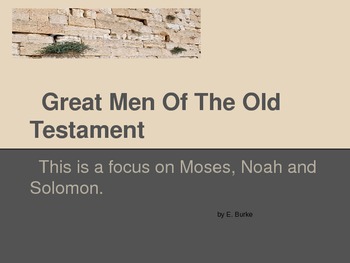 Preview of Great Men Of The Old Testament