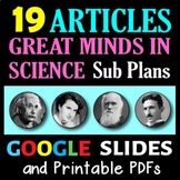 Great Minds in Science - 19 Science Sub Plans BUNDLE | Print & Distance Learning