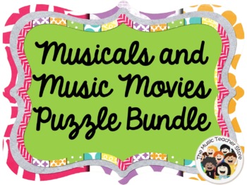 Preview of Musicals and Music Movies Puzzle Bundle