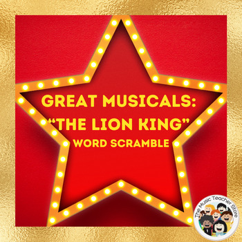 Preview of Great Musicals: The Lion King Word Scramble