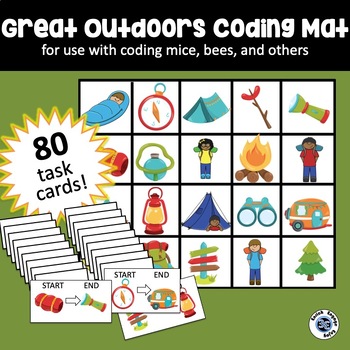 Preview of Great Outdoors Coding Mat - 2 size options for coding bees or mice