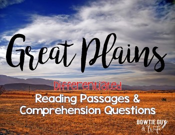 Preview of Great Plains Differentiated Close Reading Passages & Questions