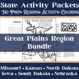 Great Plains Region No-Prep State Activity Packets Bundle