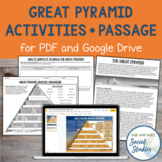 Great Pyramid Activities and Reading Passage | Ancient Egy