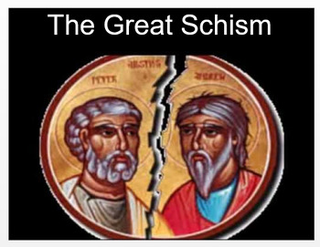 Preview of Great Schism - 2 Civilizations Emerge - Article, Power Point, Activities, Assess