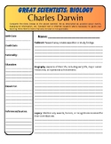 Great Scientists Biography Worksheets: Biology (24 Famous 